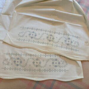 Vintage Cross Stitch unfinished Cotton Pillowcases
